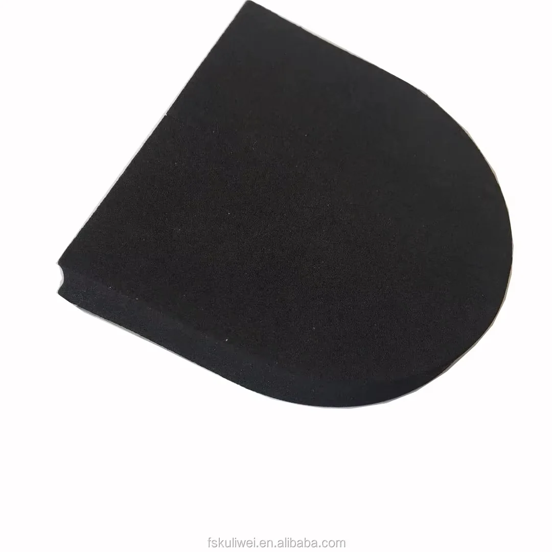 Custom black adhesive-backed EVA foam pad samples