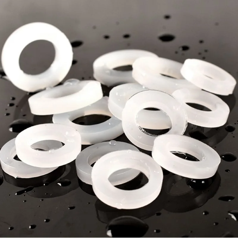 Custom Silicone Rubber Washers: silicone washer rings, mixed material samples and high-temperature fastening interfaces, view 4