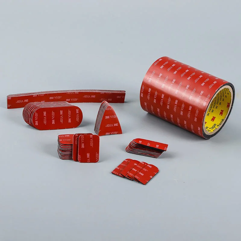 Custom Double-Sided VHB Foam Tape Parts: die-cut acrylic foam mounting patterns, liner tabs and bonding formats, view 4