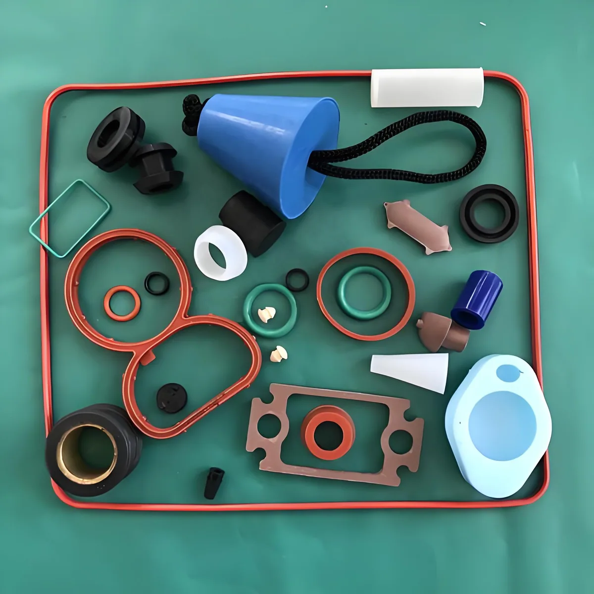 Die-cut rubber sealing washer